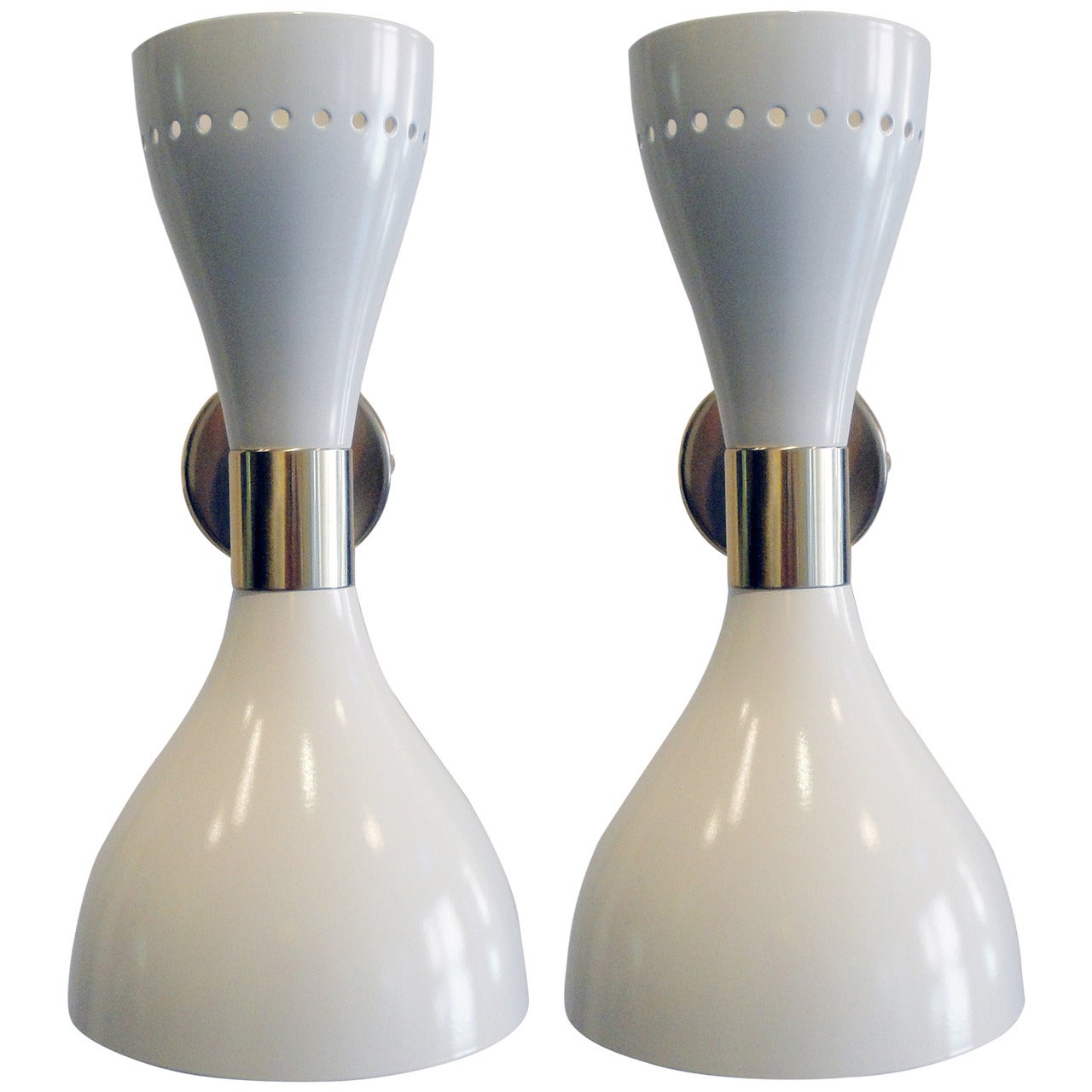 Pair of Arredoluce Style Sconces For Sale