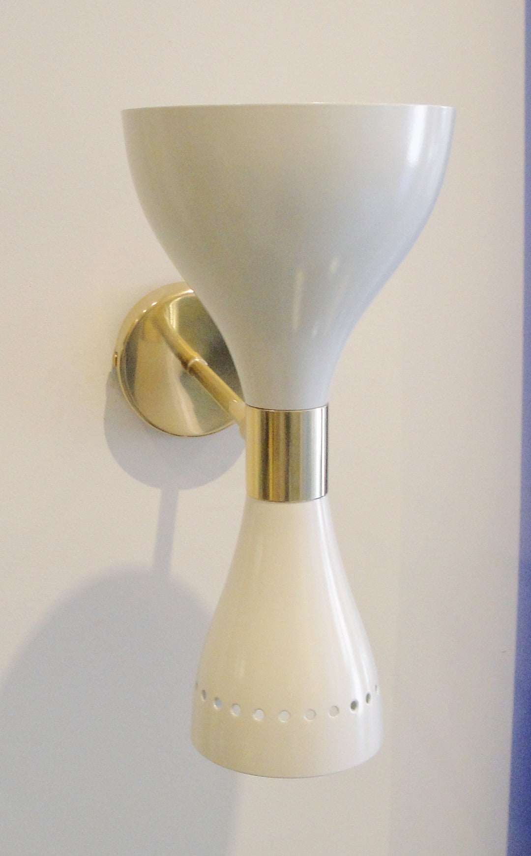 Mid-20th Century Pair of Arredoluce Style Sconces For Sale
