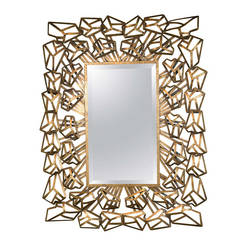 Metal Framed Geometric Mirror