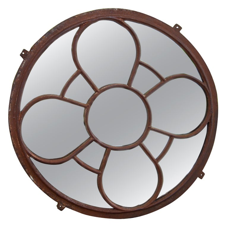 Round Metal Frame Mirror For Sale