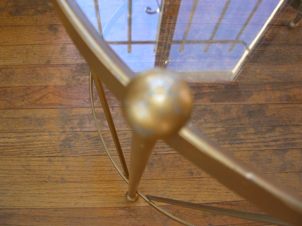 Hollywood Regency Drum Side Table