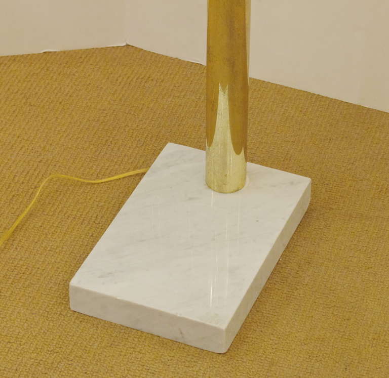 Extremely Large 5 Arm Arc Lamp in Brass and Marble In Good Condition In Stamford, CT