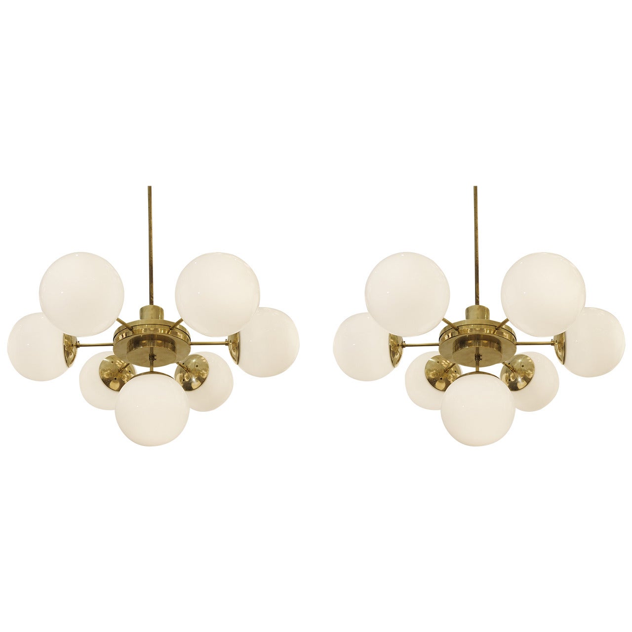 Spectacular and Massive Bauhaus Era Chandeliers