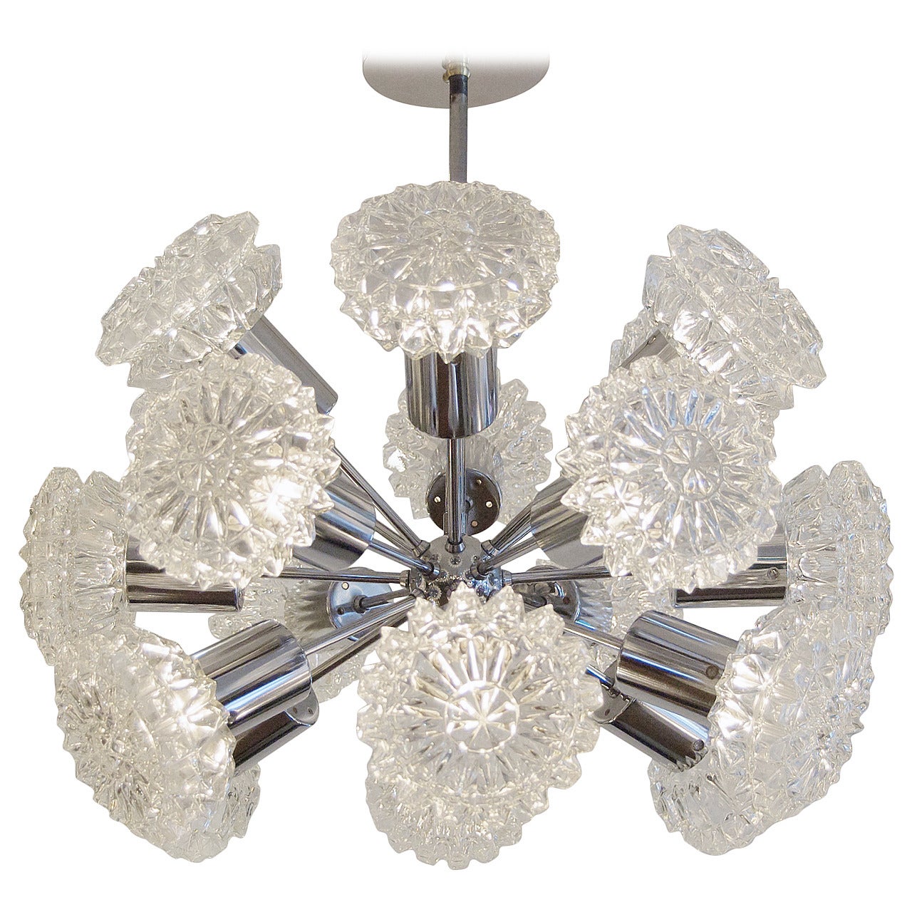 Eighteen-Arm Richard Essig Sputnik Chandelier For Sale