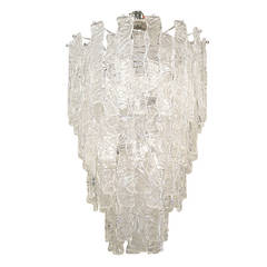 Massive and Dramatic Mazzega Glass Chandelier 9
