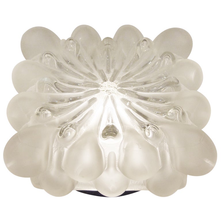 Unique Frosted Bubble Light Flush Mount For Sale at 1stDibs