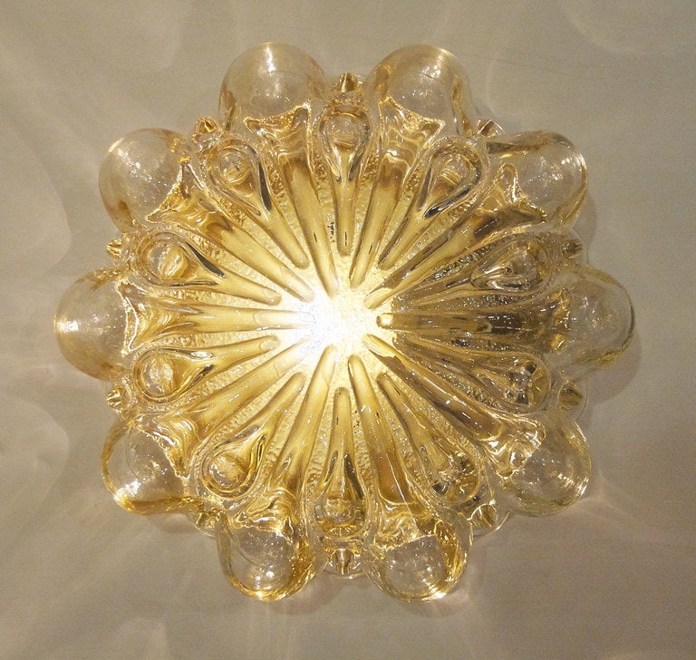 Pair of Unique Bubble Light Flush Mounts