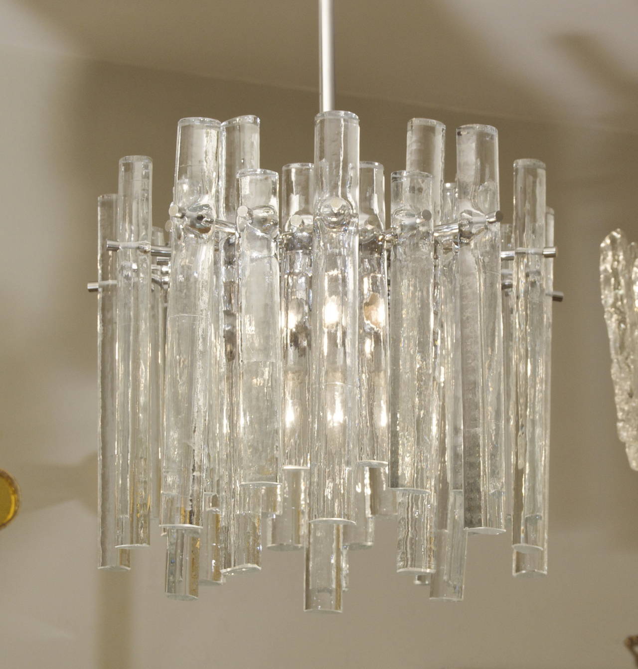 Kinkeldey Ice Stick Crystal Chandelier In Excellent Condition In Stamford, CT