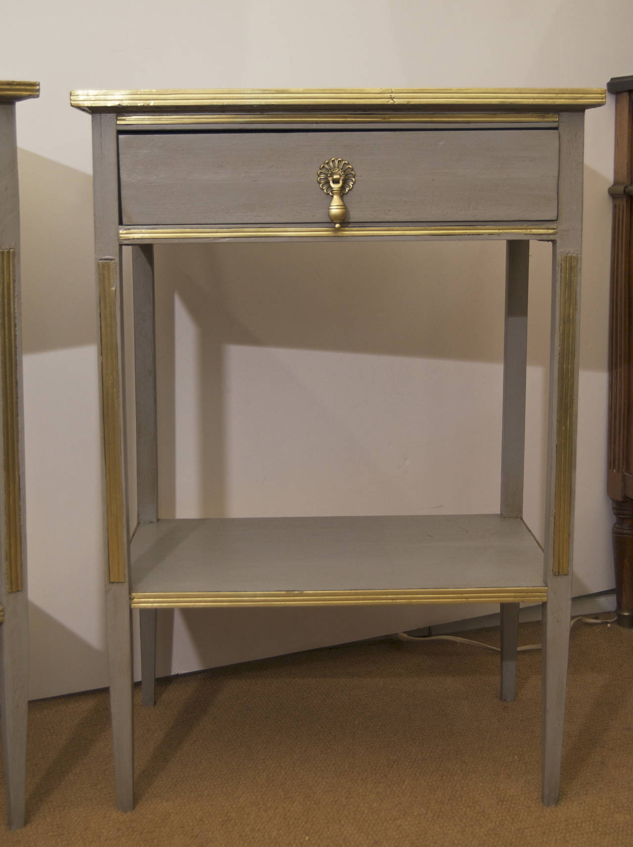 Pair of Swedish Nightstands In Excellent Condition In Stamford, CT