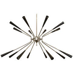 Impressive Italian Sixteen-Arm Chrome Stilnovo Chandelier Impressive Italian Sixteen-Arm Chrome Stilnovo Chandelier