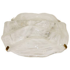 Rare Organic Glass Kalmar Flush Mount