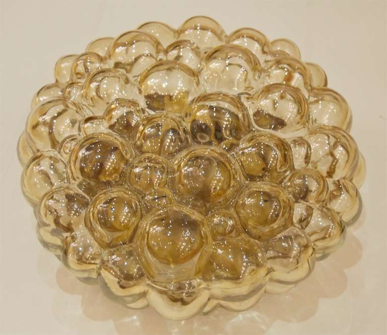 Mid-Century Modern Pair of Austrian Bubble Flush Mount Light