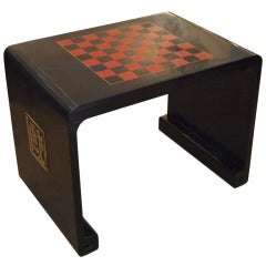 French Chinoiserie Lacquer Game Table