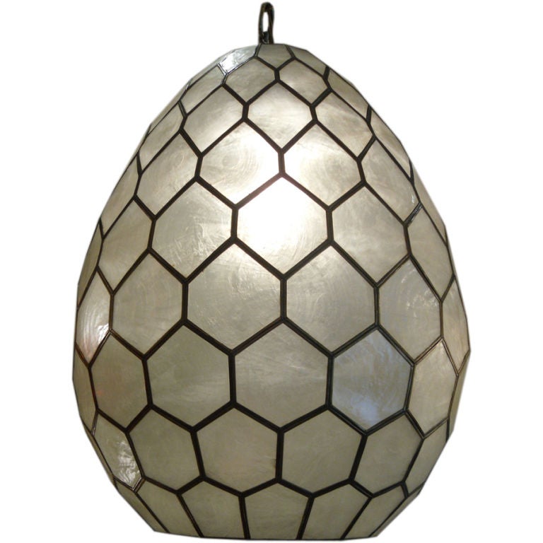 Capiz Shell Hanging light. at 1stDibs