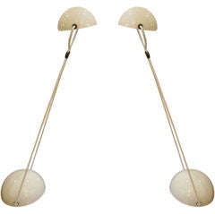Pair of White Stefano Cevoli Table Lamps