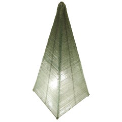 Glass Sculptural Pyramid Light