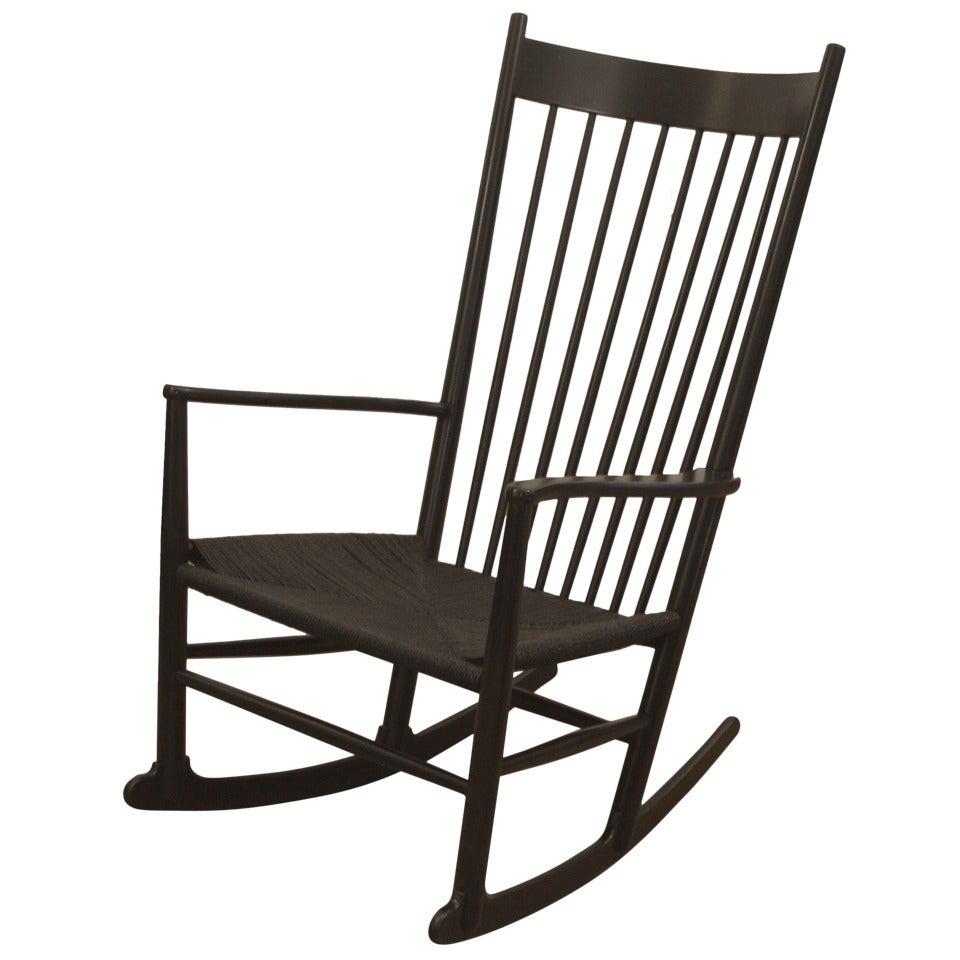 Ebonized Hans Wegner Rocking Chair
