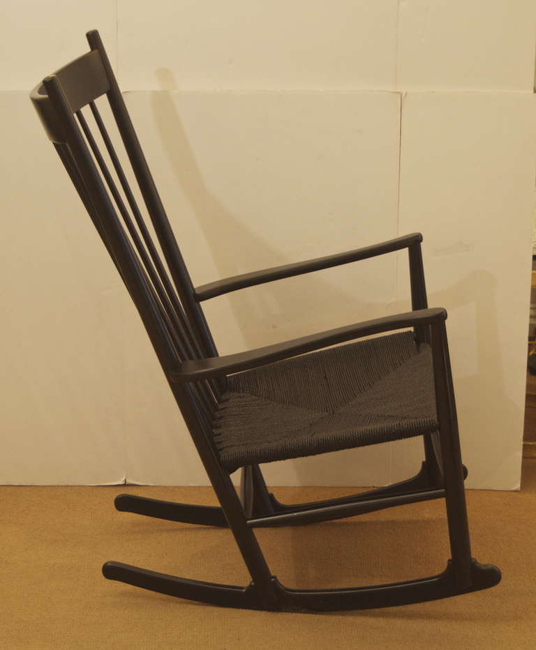 Wood Ebonized Hans Wegner Rocking Chair