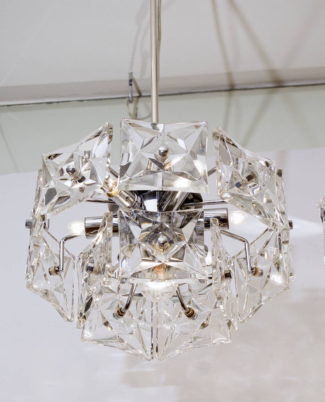 Excellent Kinkeldey Pendant Chandelier (3 Available) In Excellent Condition In Stamford, CT