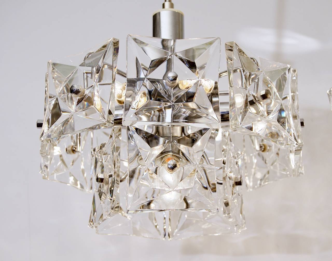 German Excellent Kinkeldey Pendant Chandelier (3 Available)