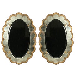 Pair of Venetian Style Beveled Mirrors