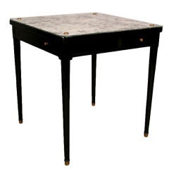 Ebonized  Table with Smoked Mirror Top