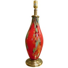 Mid Century Murano Glass Table Lamp
