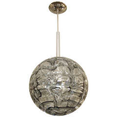Massive Doria Organic Smoke Glass Globe Pendant