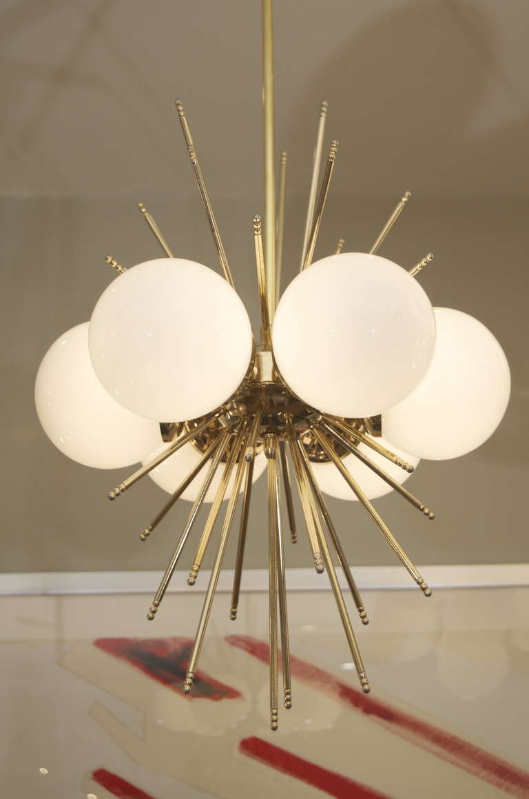 Unusual French Chandelier with Sputnik Form at 1stdibs