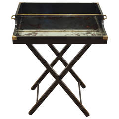 Black Lacquer Bar with Removable Tray Top