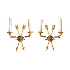 Pair of Neoclassical French Arrow Sconces
