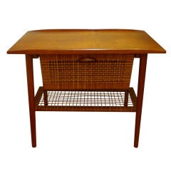 Danish Teak (Sewing Basket ) Side Table