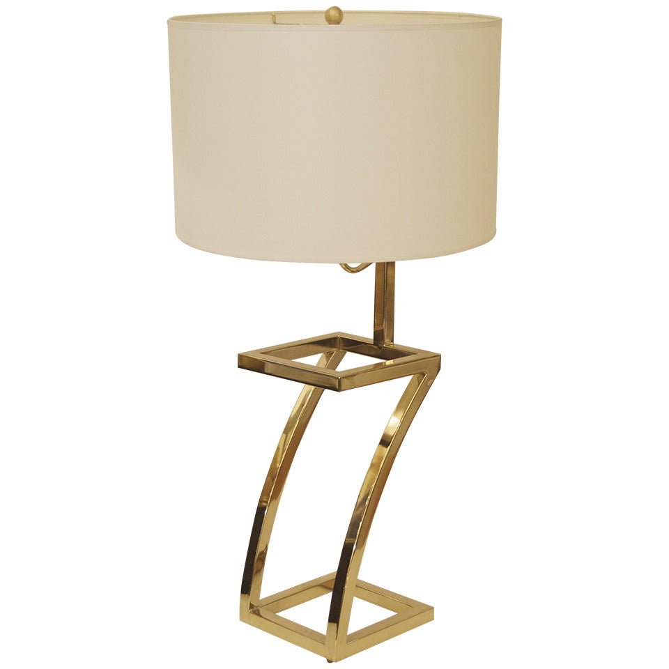 Brass Z Lamp For Sale