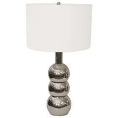 Kovacs Style Stacked Chrome Orb Table Lamp