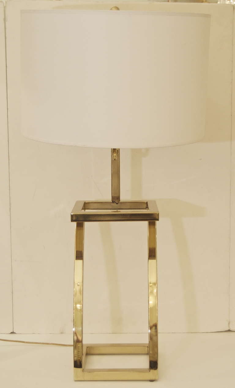 American Brass Z Lamp For Sale