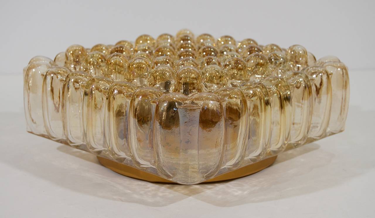 Bubble Amber Tone Flush Mount