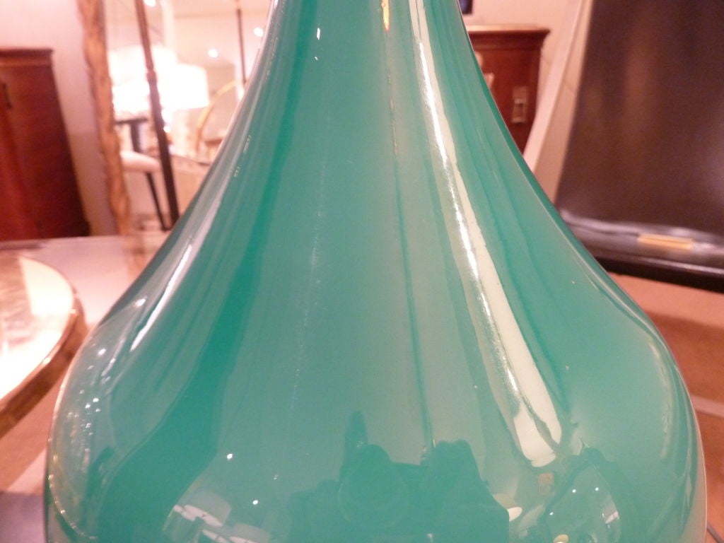 This fun teardrop fixture will make a great color statement in any space.
