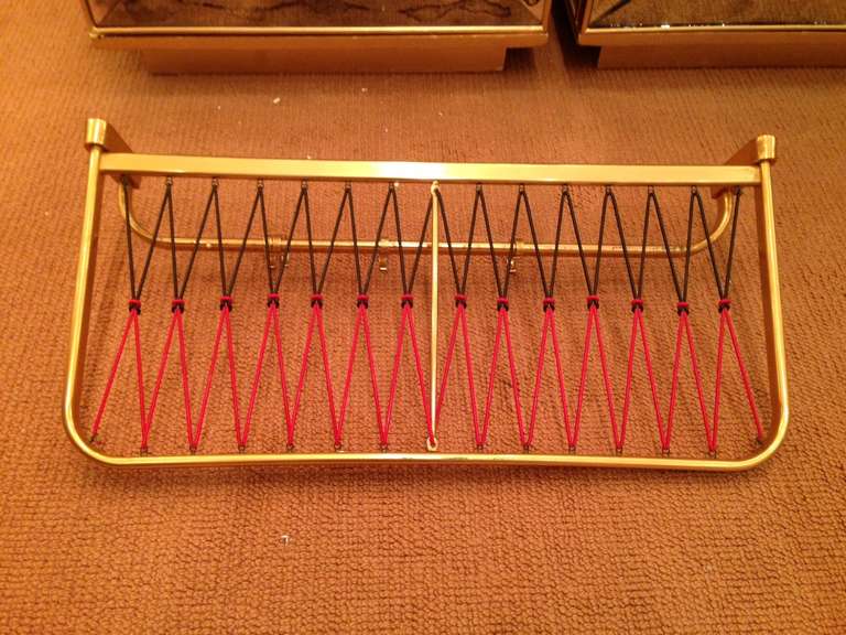 Brass Plated Coat and Hat Rack