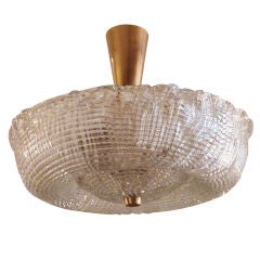 Murano Natural Woven Glass Pattern Chandelier