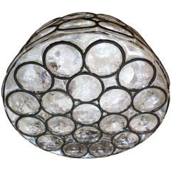 Large Limburg Iron Glaze Ring Patterned Ceiling Fixture