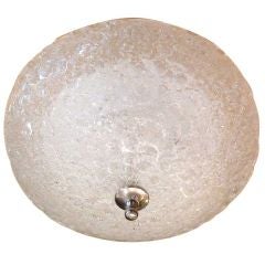 Large Crater Glass Dome Ceiling Light