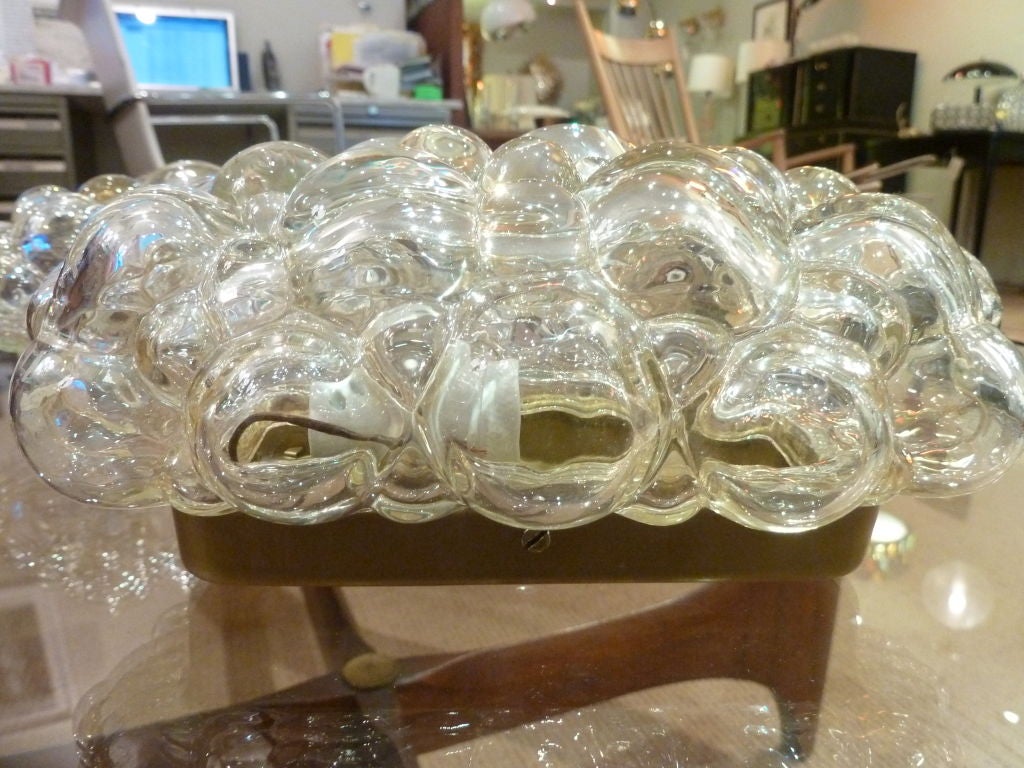Pair of Austrian Oval Bubble Glass Sconces