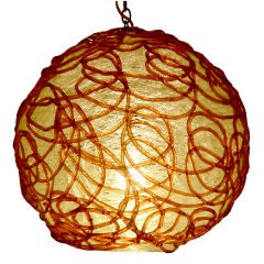 Lucite Spaghetti Globe Hanging Light