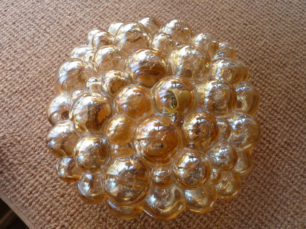Austrian Amber Bubble Glass Ceiling Light