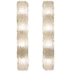 Huge Kalmar Ice Glass Vanity Sconces