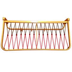 Brass Plated Coat and Hat Rack 