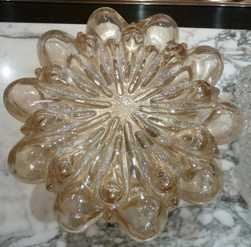 Austrian Honey Bubble Starburst Pattern Ceiling Light