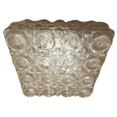 Moroccan Patterned Honey Austrian Square Glass Ceiling Light