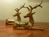 Pair of Vintage Reindeer with Saddles