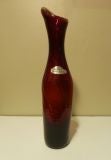 Red Art Glass Vase by Blenko